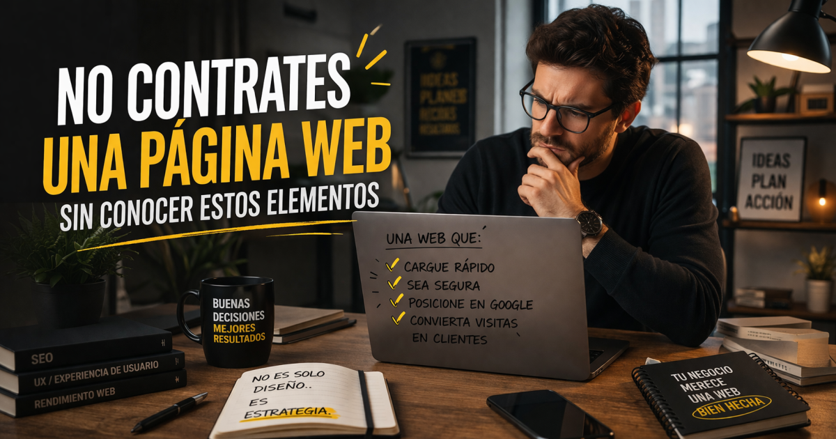 No contrates una página web sin conocer estos elementos